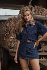 Ressie Denim Mini Skort - Raw Denim - XL - Image 41