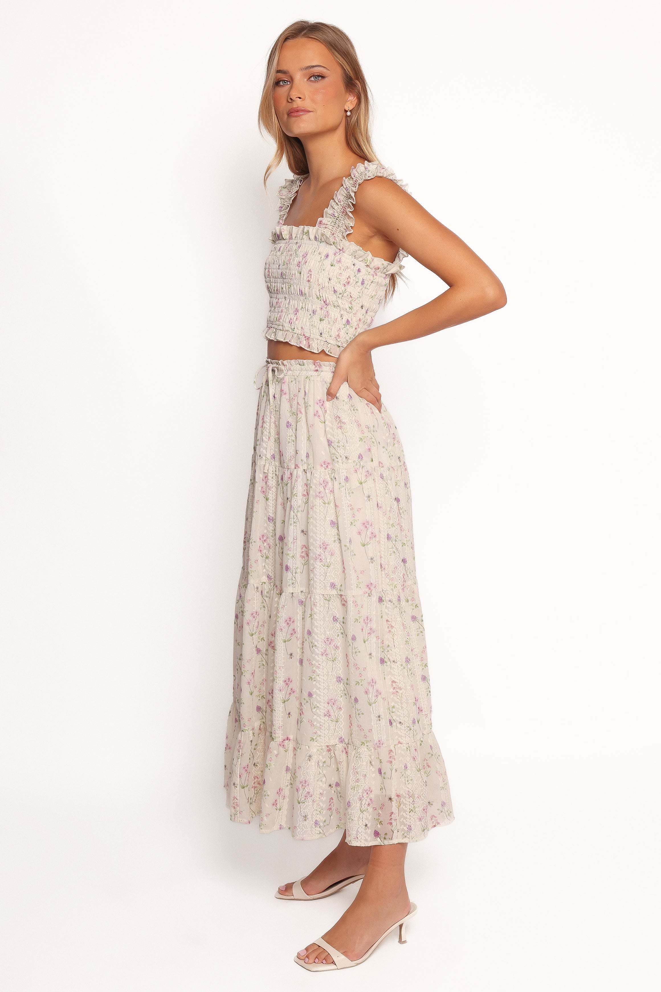 Amberlyn Maxi Skirt - Pink Floral - XL - Image 37