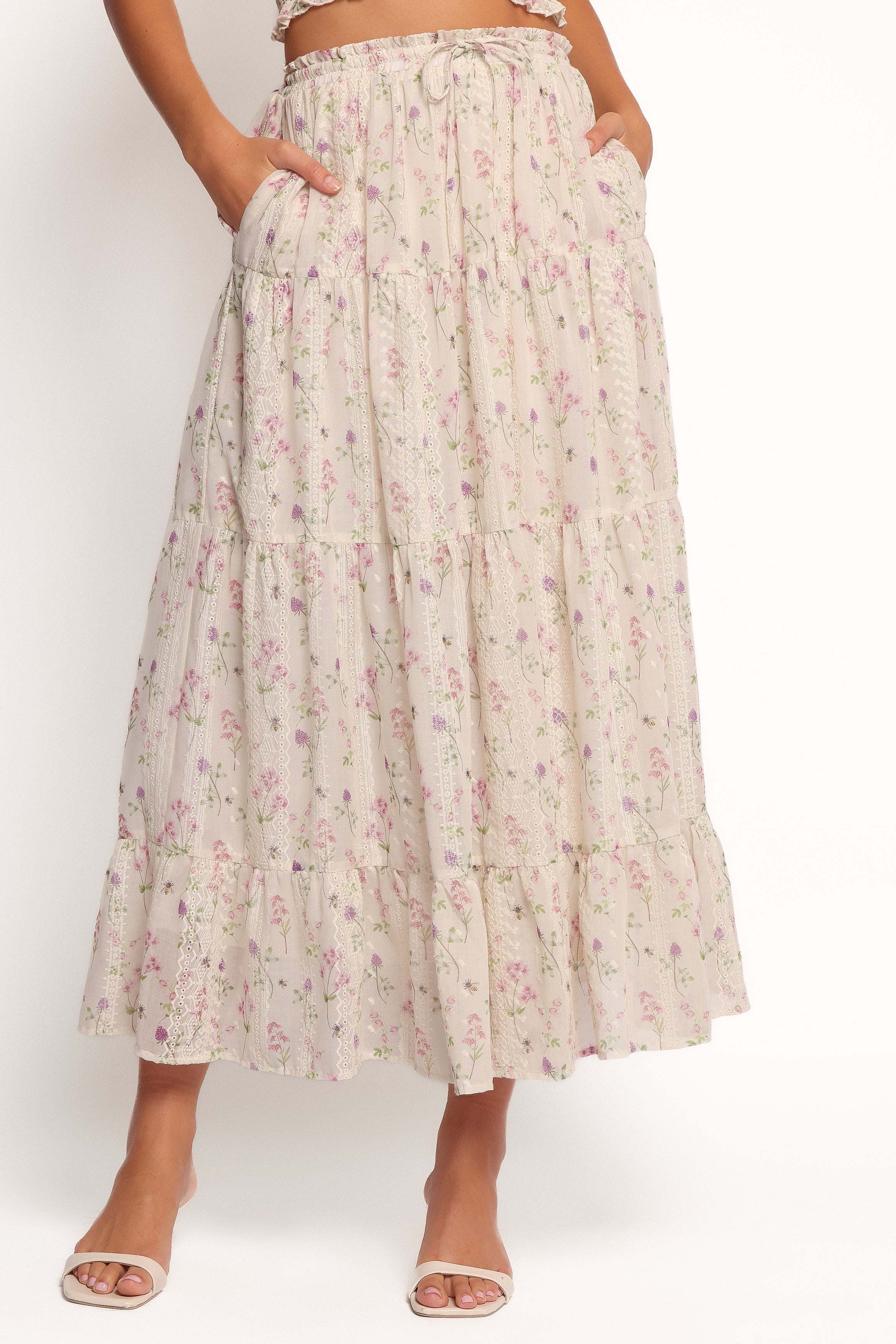 Amberlyn Maxi Skirt - Pink Floral - XL - Image 34