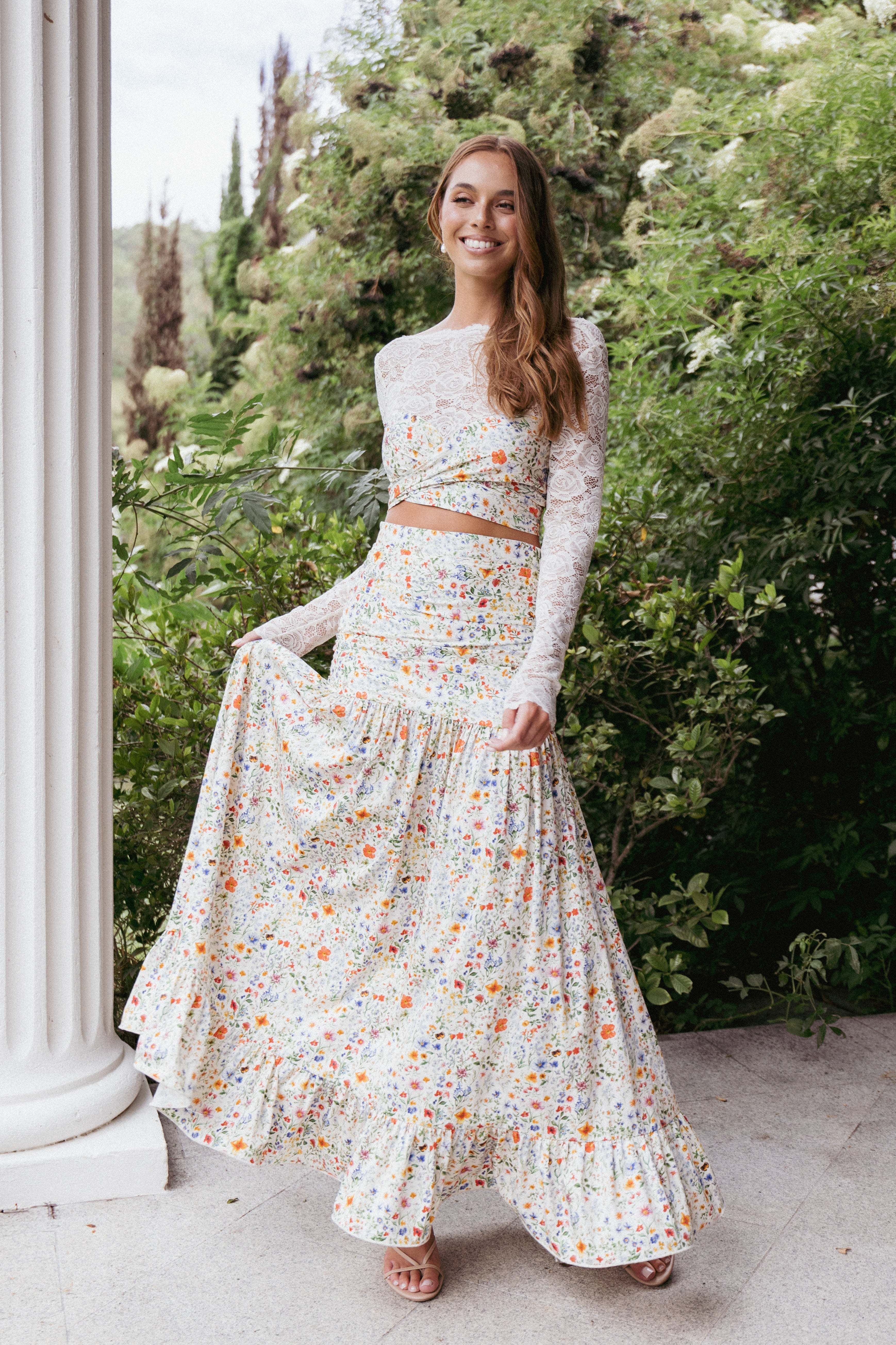 Dara Maxi Skirt - Garden Floral - XL - Image 45