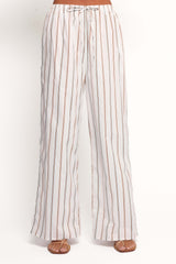 Ember Cotton Pants - Blue Brown Stripe - XL - Image 30