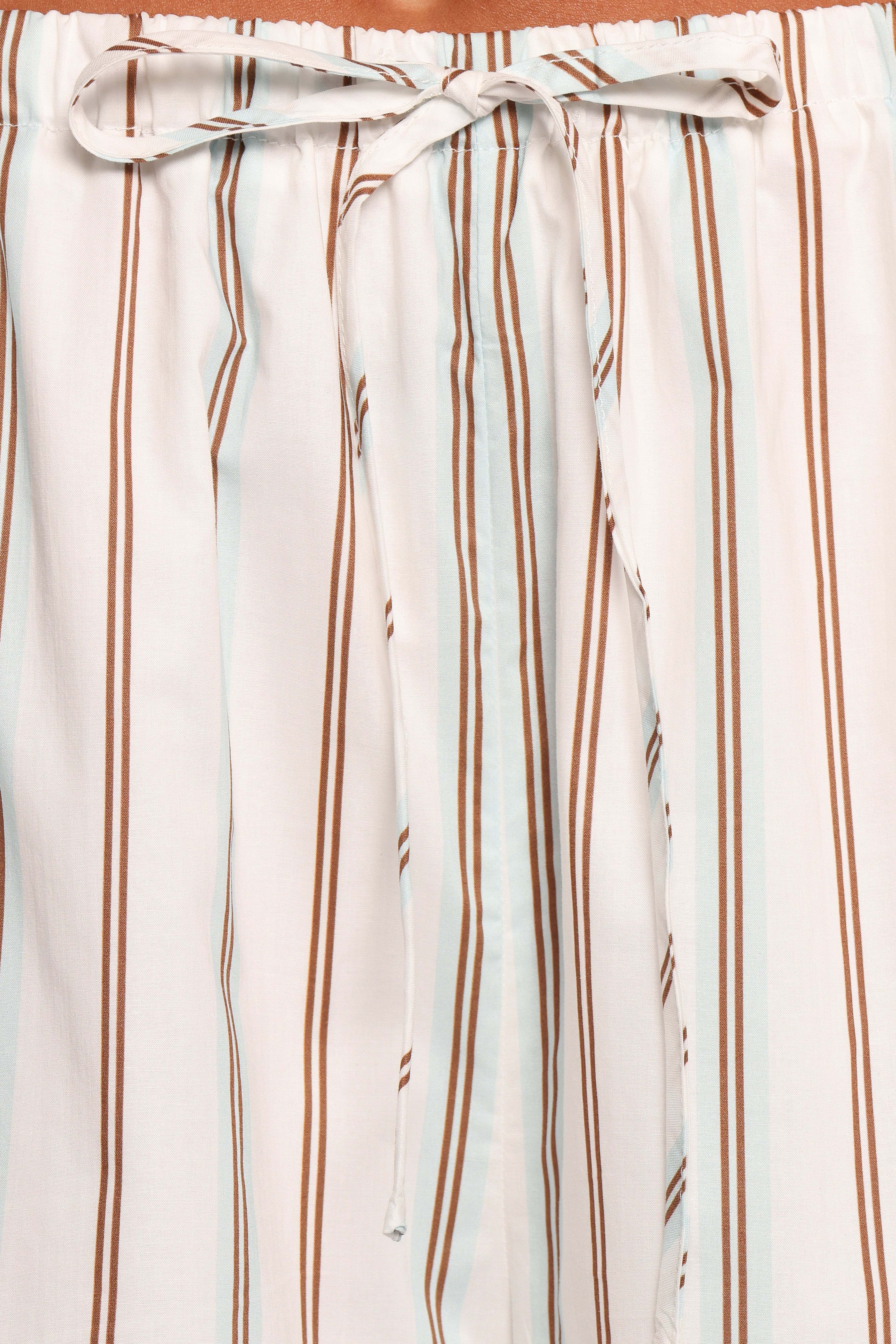 Ember Cotton Pants - Blue Brown Stripe - XL - Image 34