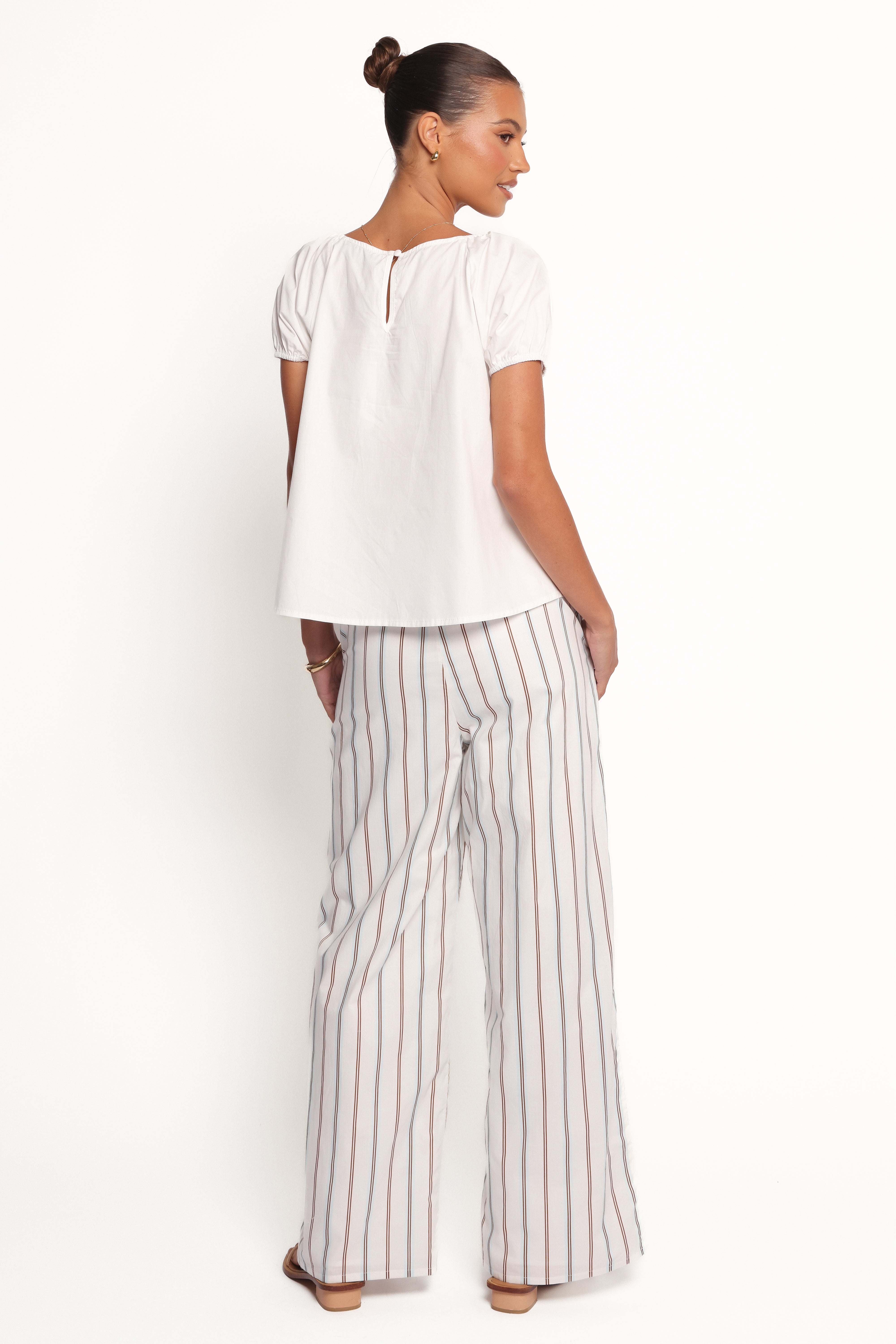 Ember Cotton Pants - Blue Brown Stripe - XL - Image 32