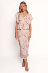 Kenna Satin Midi Skirt - Blush Rose - XL - Image 35