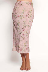Kenna Satin Midi Skirt - Blush Rose - XL - Image 34