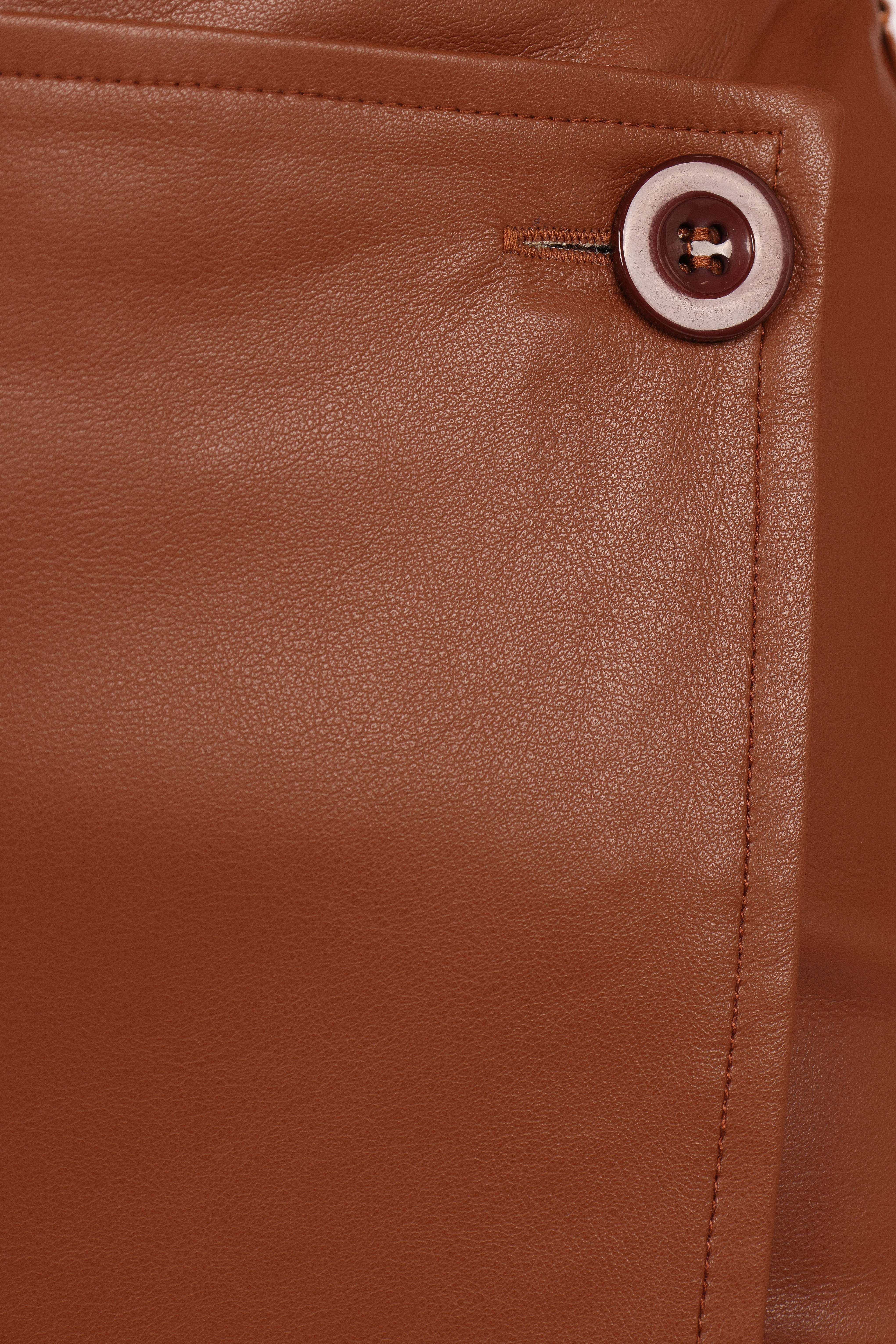 Rebecca Faux Leather Mini Skirt - Camel - XL - Image 35