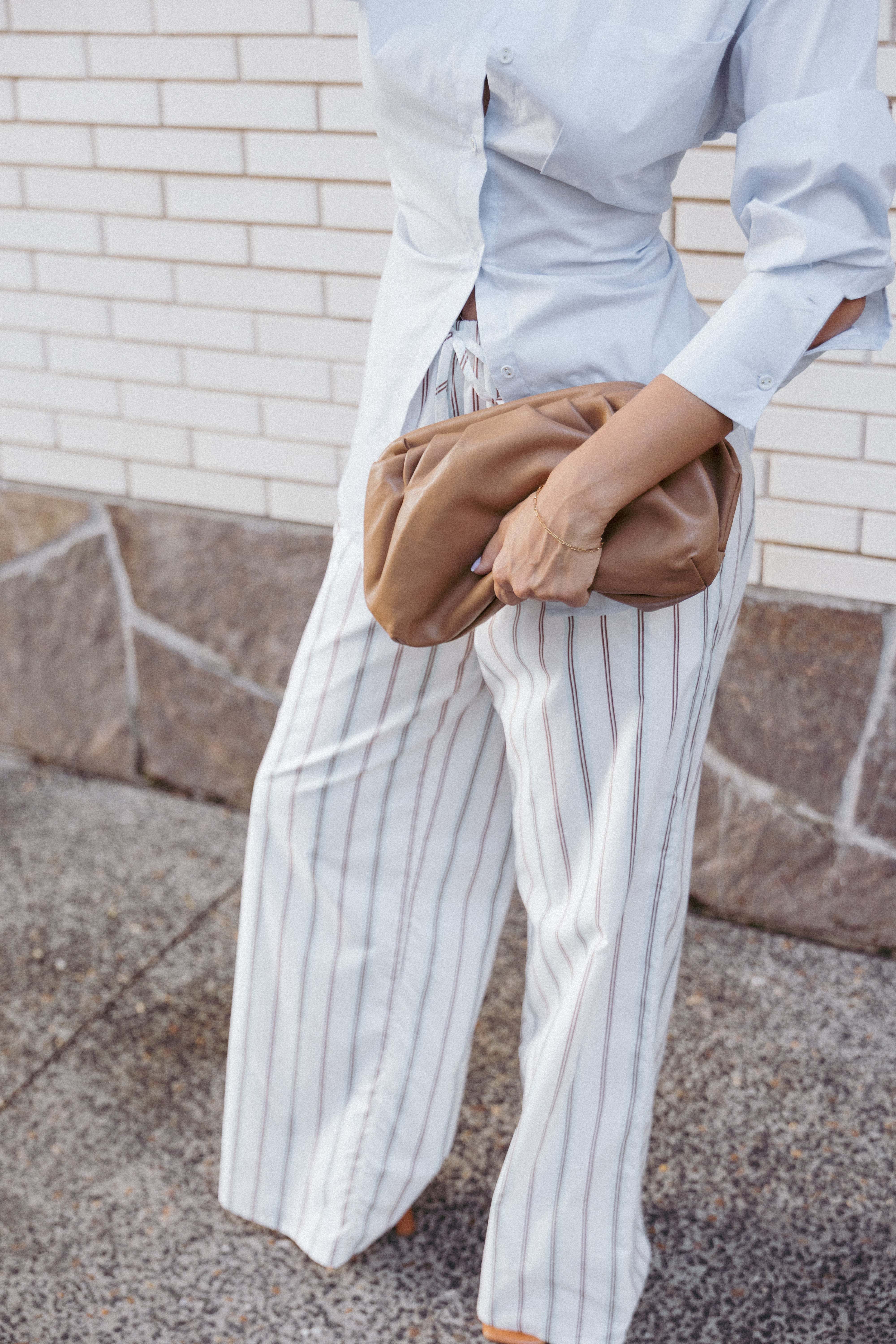 Ember Cotton Pants - Blue Brown Stripe - XL - Image 35