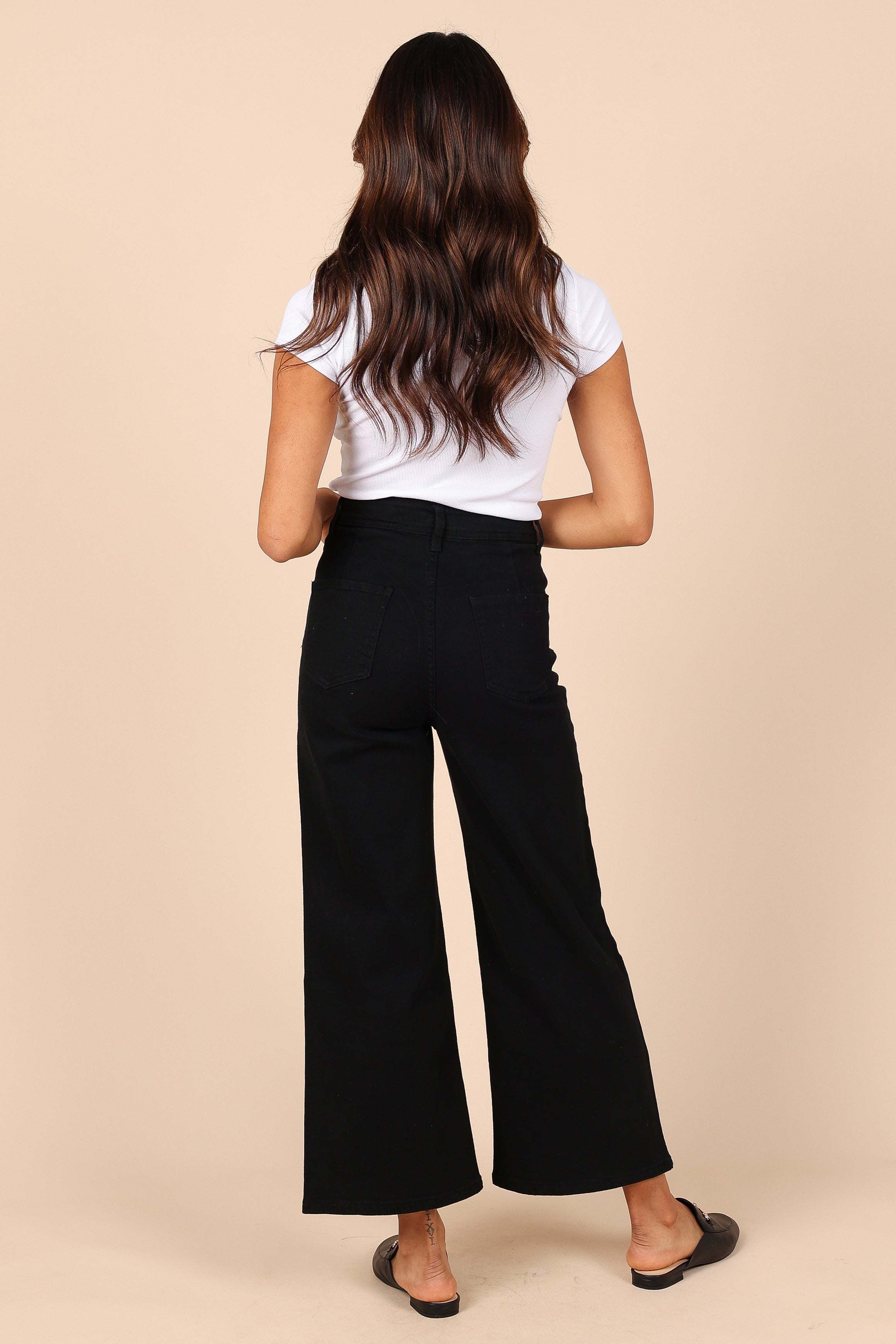 Georgette High Waisted Straight Leg Pants - Black - XL - Image 30