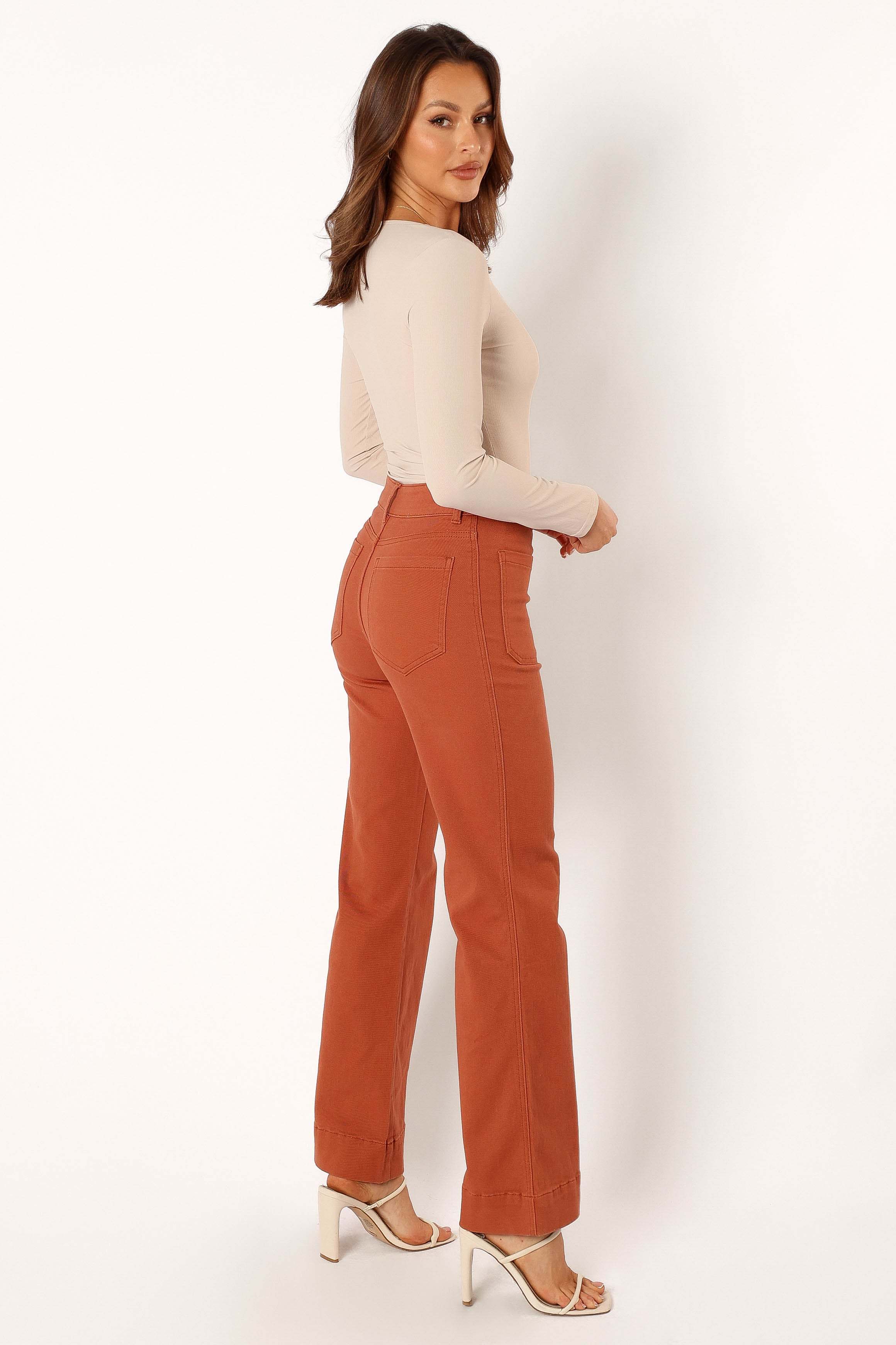 Nico Wide Leg Jean - Tan - 16 - Image 75