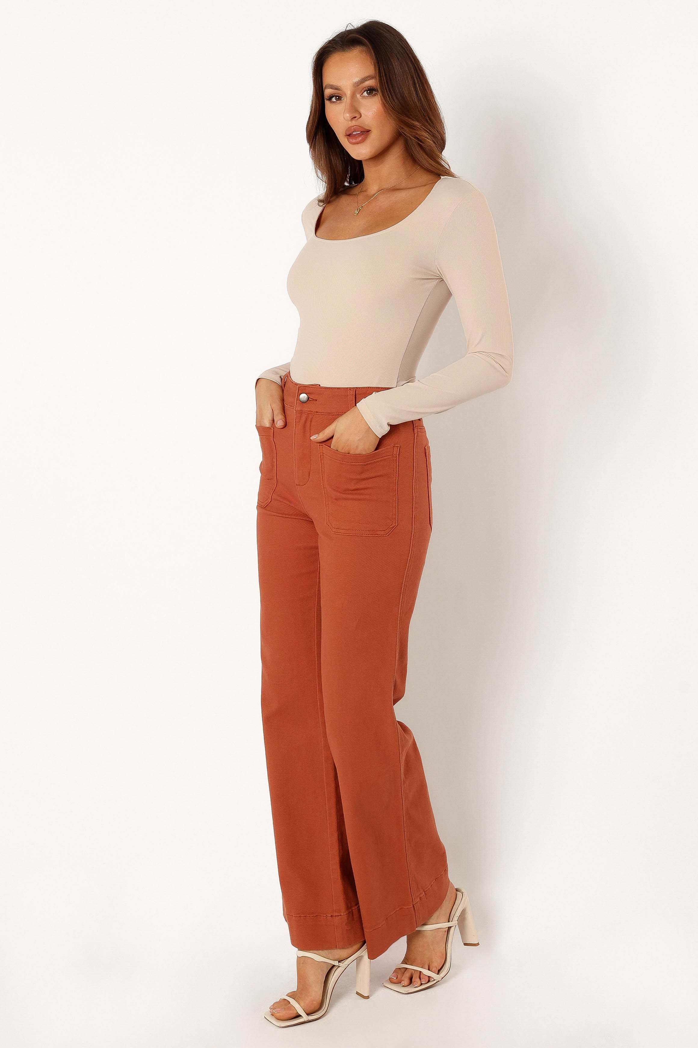 Nico Wide Leg Jean - Tan - 16 - Image 77