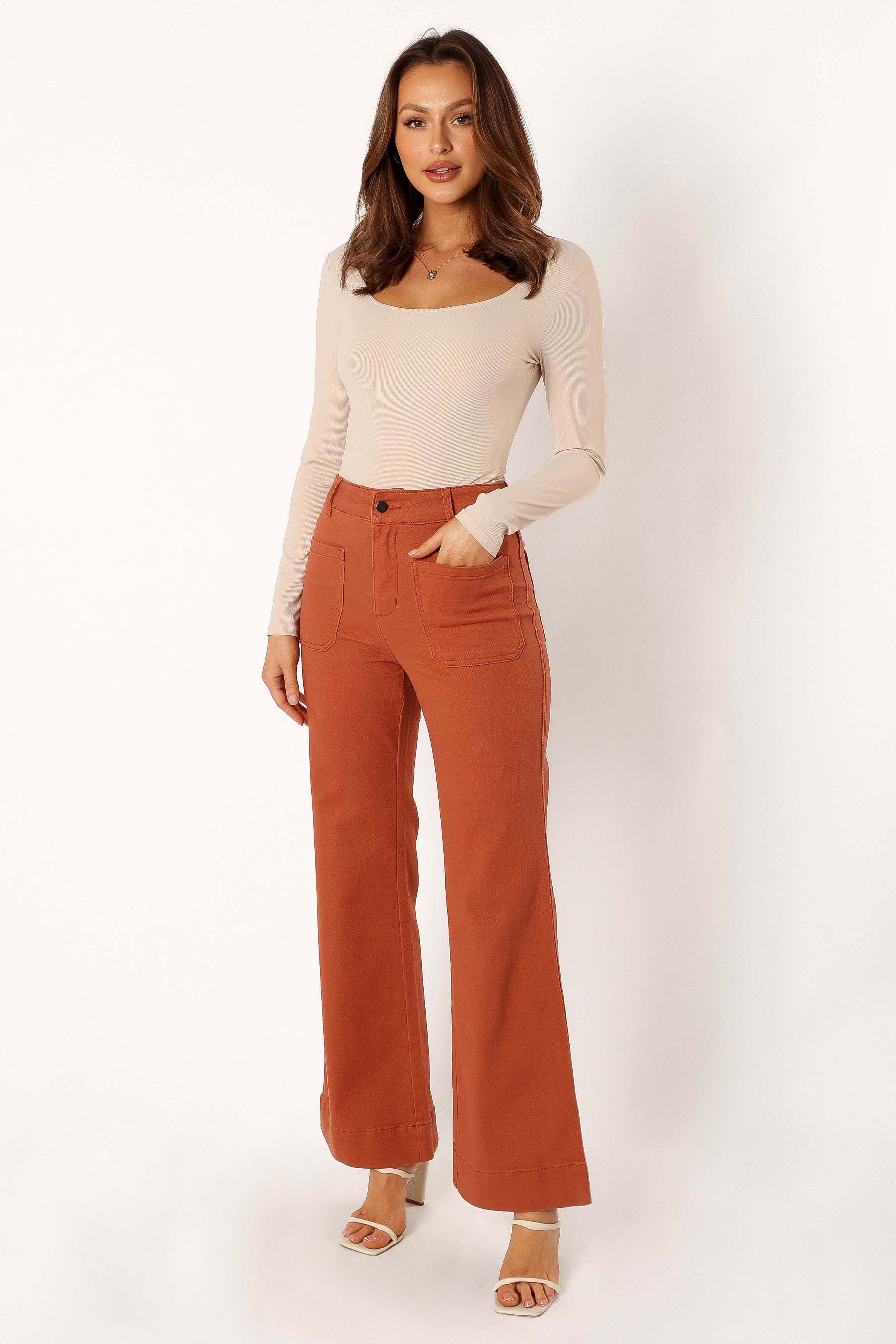 Nico Wide Leg Jean - Tan - 16 - Image 78