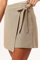 Roxy Faux Wrap Skort - Taupe - XL - Image 40