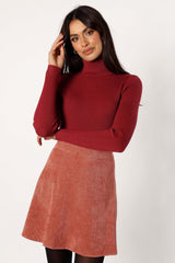 Tammy Cord Skirt - Brick - L - Image 15